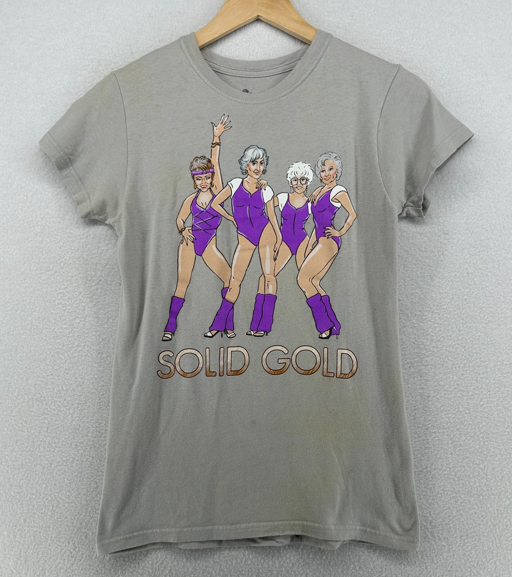 GOLDEN GIRLS Top Womens XL 80s Music TV Series Basic Tee Jersey Cotton Gray
